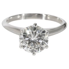 Tiffany & Co. Solitaire Diamond  Engagement  Ring in  Platinum I VS1 2.17 CTW