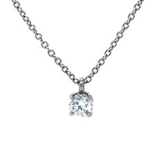 Tiffany & Co Solitaire Diamond Pendant 0.21ct