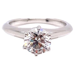 Tiffany & Co, bague de fiançailles solitaire en platine 1,10 carat H-VS2