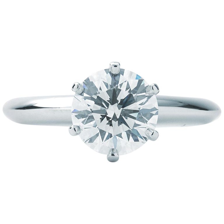 Tiffany and Co. Diamantring mit Solitär '1.42 Karat HVS2' im Angebot bei  1stDibs