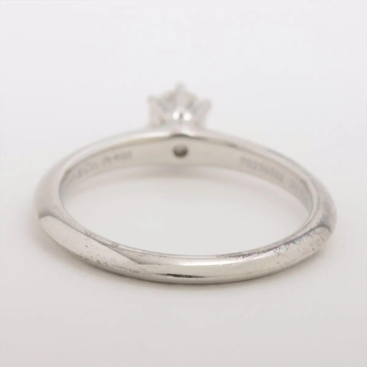 Brilliant Cut Tiffany & Co. Solitaire Diamond Ring Platinum For Sale