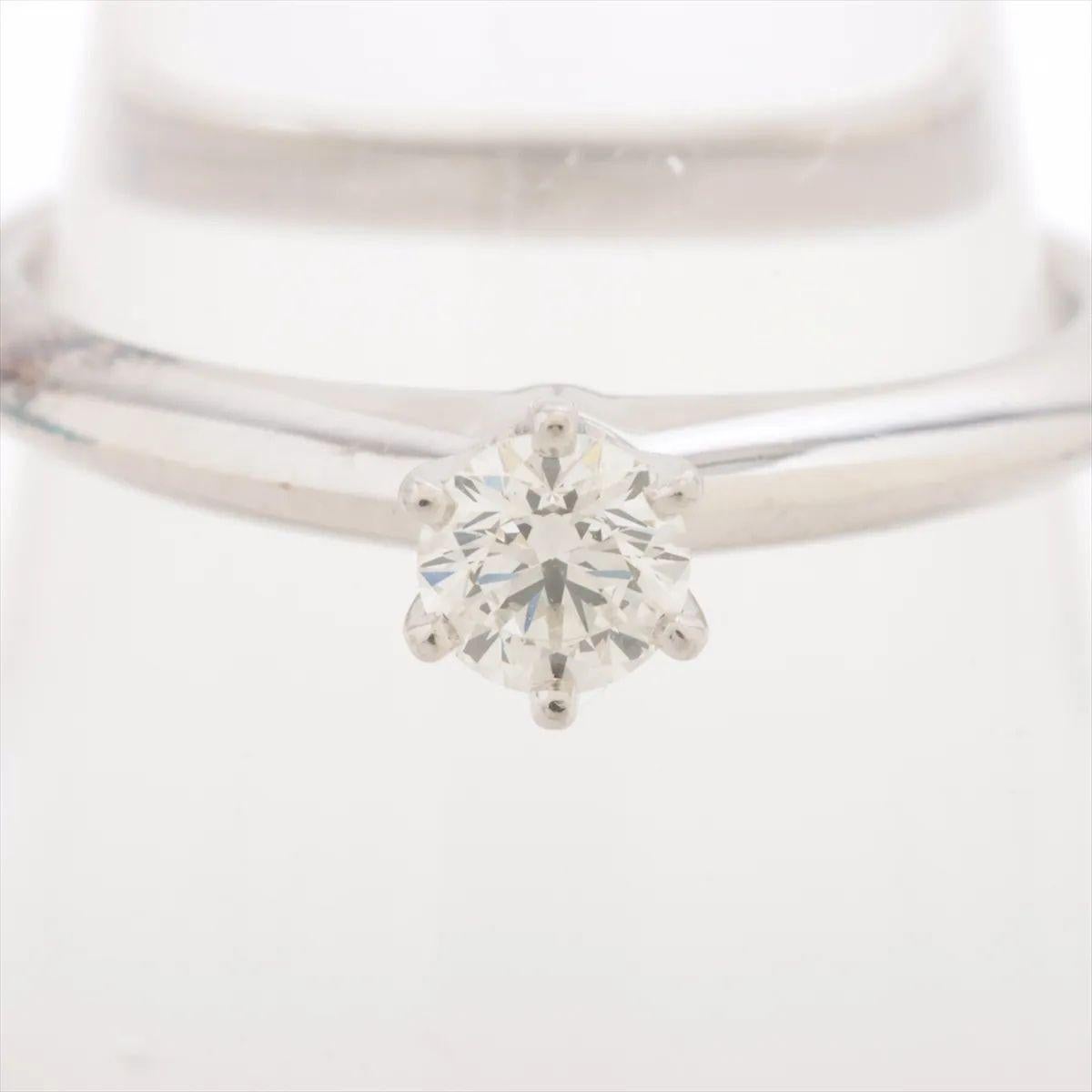 Tiffany & Co. Solitaire Diamond Ring Platinum For Sale 2