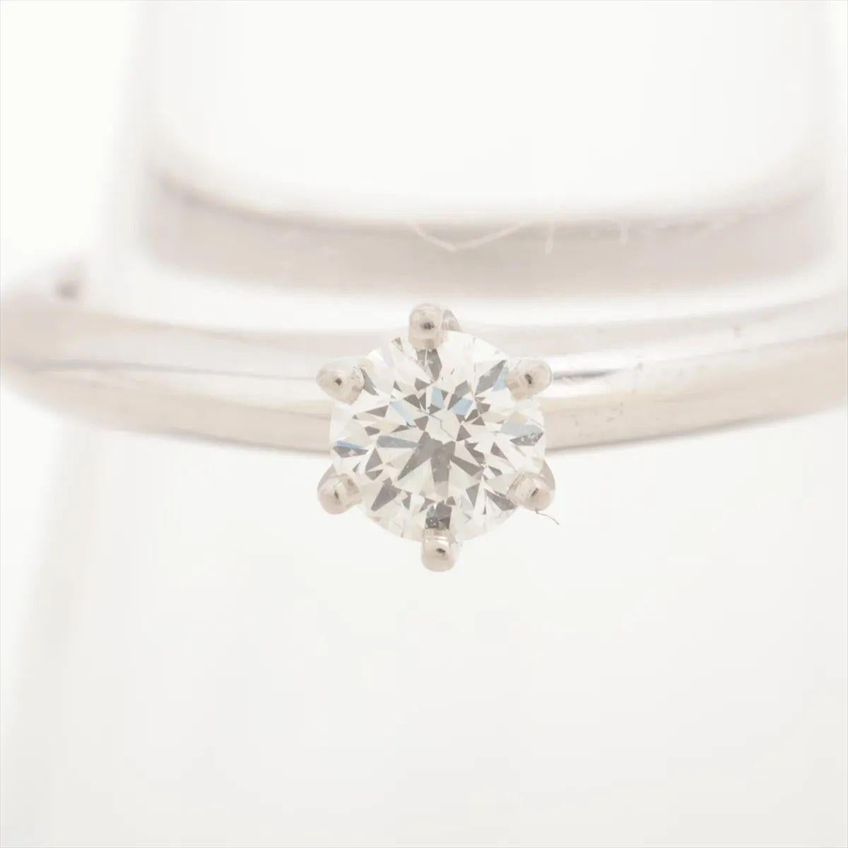 Tiffany & Co. Solitaire Diamond Ring Platinum For Sale 2