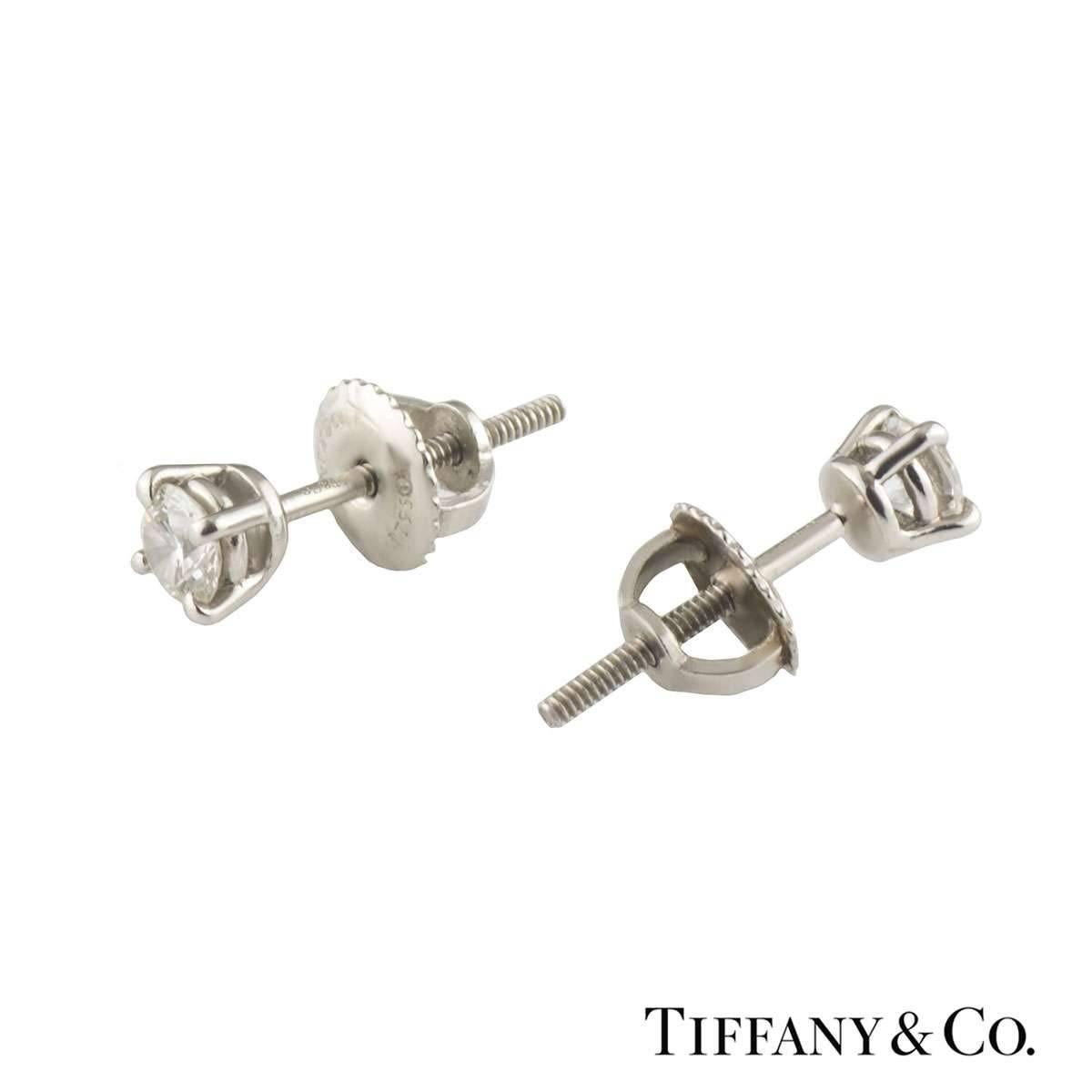 tiffany 1ct diamond earrings