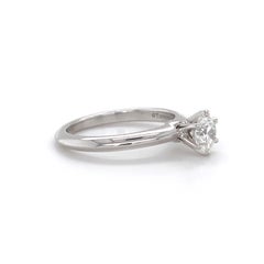 Tiffany & Co. Solitaire Engagement Ring .60 Ct HVVS2 in Platinum Excellent Cut