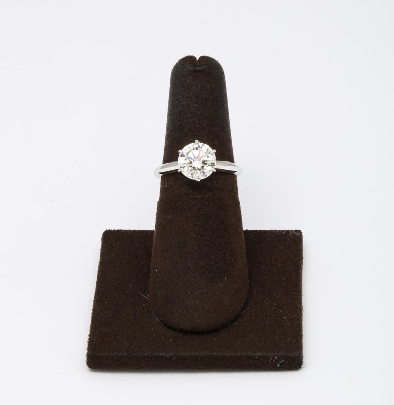 Round Cut Tiffany & Co. Solitaire Engagement Ring For Sale