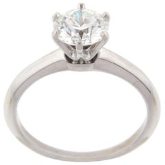 Tiffany & Co. Solitaire Engagement Ring Platinum 1.22 Carat Center HVS1