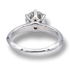 Tiffany & Co. Solitaire Engagement Ring w/Round 1.29 Ct Center HVS2 Platinum