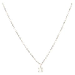 Tiffany & Co. Solitaire Pendant Necklace Platinum with RBC Diamond .12CT