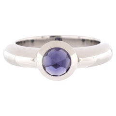Tiffany & Co. Solitaire Ring 18K White Gold with Iolite