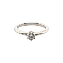 Tiffany & Co. Solitaire Ring Platinum with RBC Diamond D/IF .22 Carat