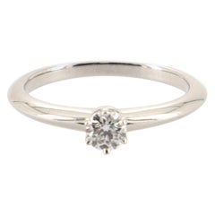 Tiffany & Co. Solitaire Ring Platinum with RBC Diamond E/IF 0.22CT