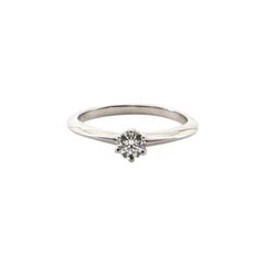 Tiffany & Co. Solitaire Ring Platinum with RBC Diamond H/VS1 .23 Carat