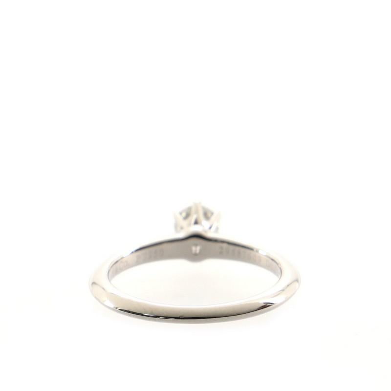 Women's or Men's Tiffany & Co. Solitaire Ring Platinum with RBC Diamond I/IF 0.33 CT