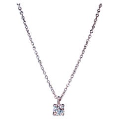 Tiffany & Co. Solitär runder Diamant-Anhänger 0,18 Karat G VVS in Platin