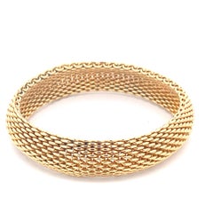 Tiffany & Co. Someret 18K Yellow Gold Wide Mesh Bracelet- 90.7 g