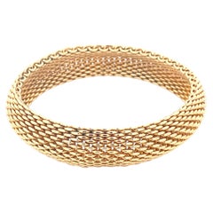 Tiffany & Co. Someret 18K Yellow Gold Wide Mesh Bracelet- 90.7 g