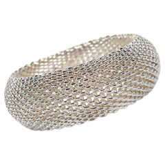 Tiffany & Co. Somerset Collection Extra Wide Sterling Silver Bangle Bracelet