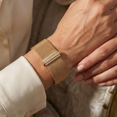 Tiffany & Co. Somerset Diamond 18K Rose Gold Mesh Bracelet