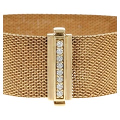 Tiffany & Co. Somerset Diamond 18K Rose Gold Mesh Bracelet