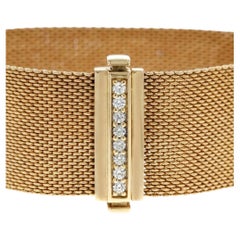 Tiffany & Co. Somerset Diamond 18K Rose Gold Mesh Bracelet