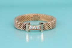 Tiffany & Co. Somerset Diamond Mesh Band 18K Rose Gold