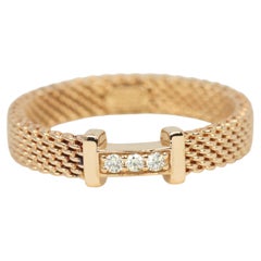 Tiffany & Co. Somerset Diamond Mesh Band 18K Rose Gold