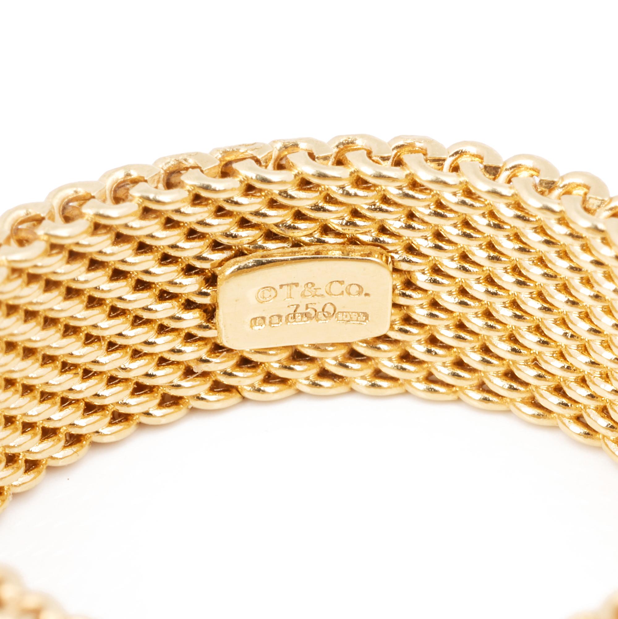 Contemporary Tiffany & Co. Somerset Diamond Mesh Band Ring