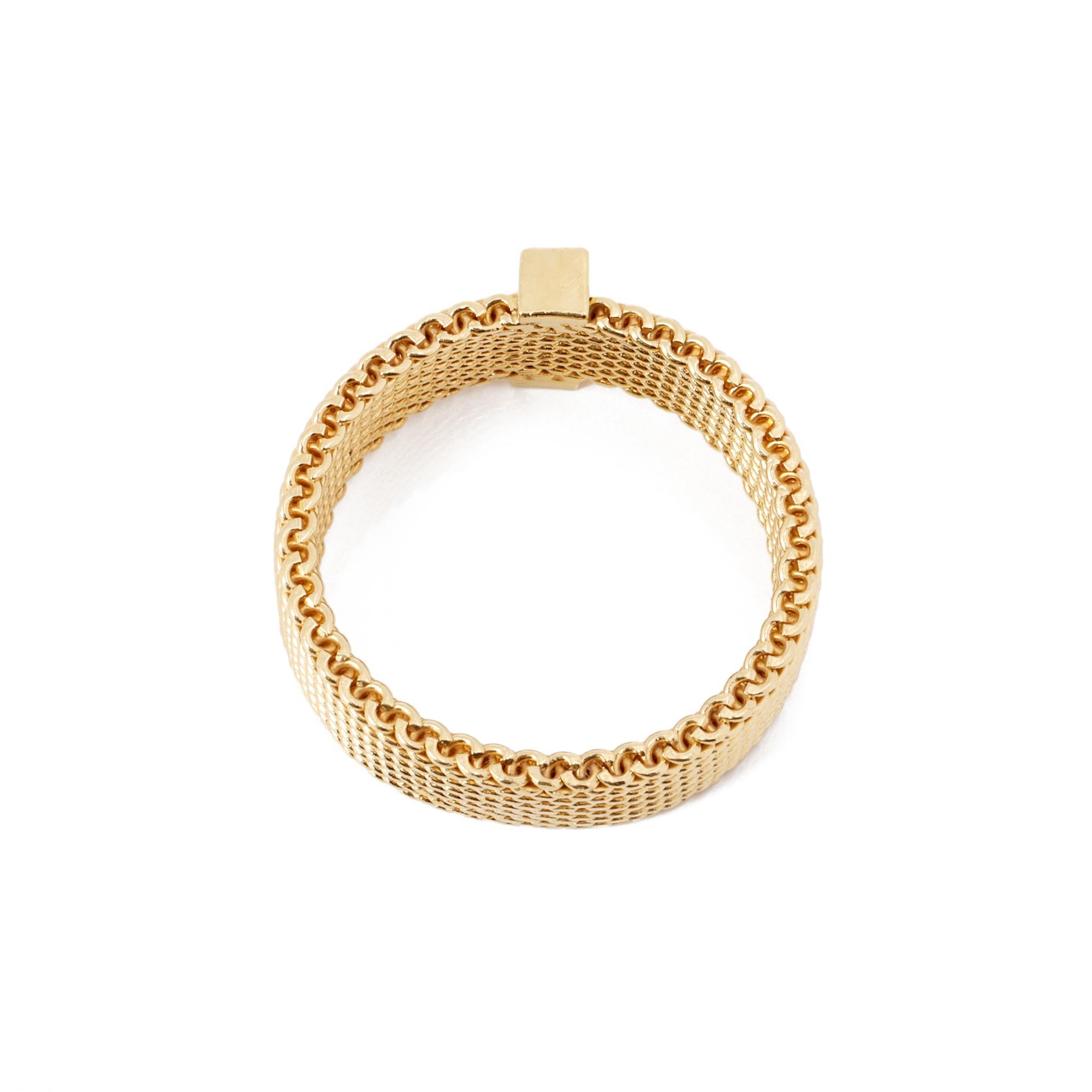 Round Cut Tiffany & Co. Somerset Diamond Mesh Band Ring