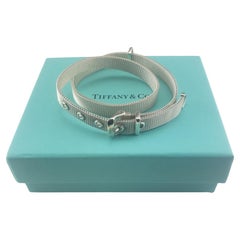 Tiffany & Co. Somerset Double Wrap Sterling Silver Bracelet #16795
