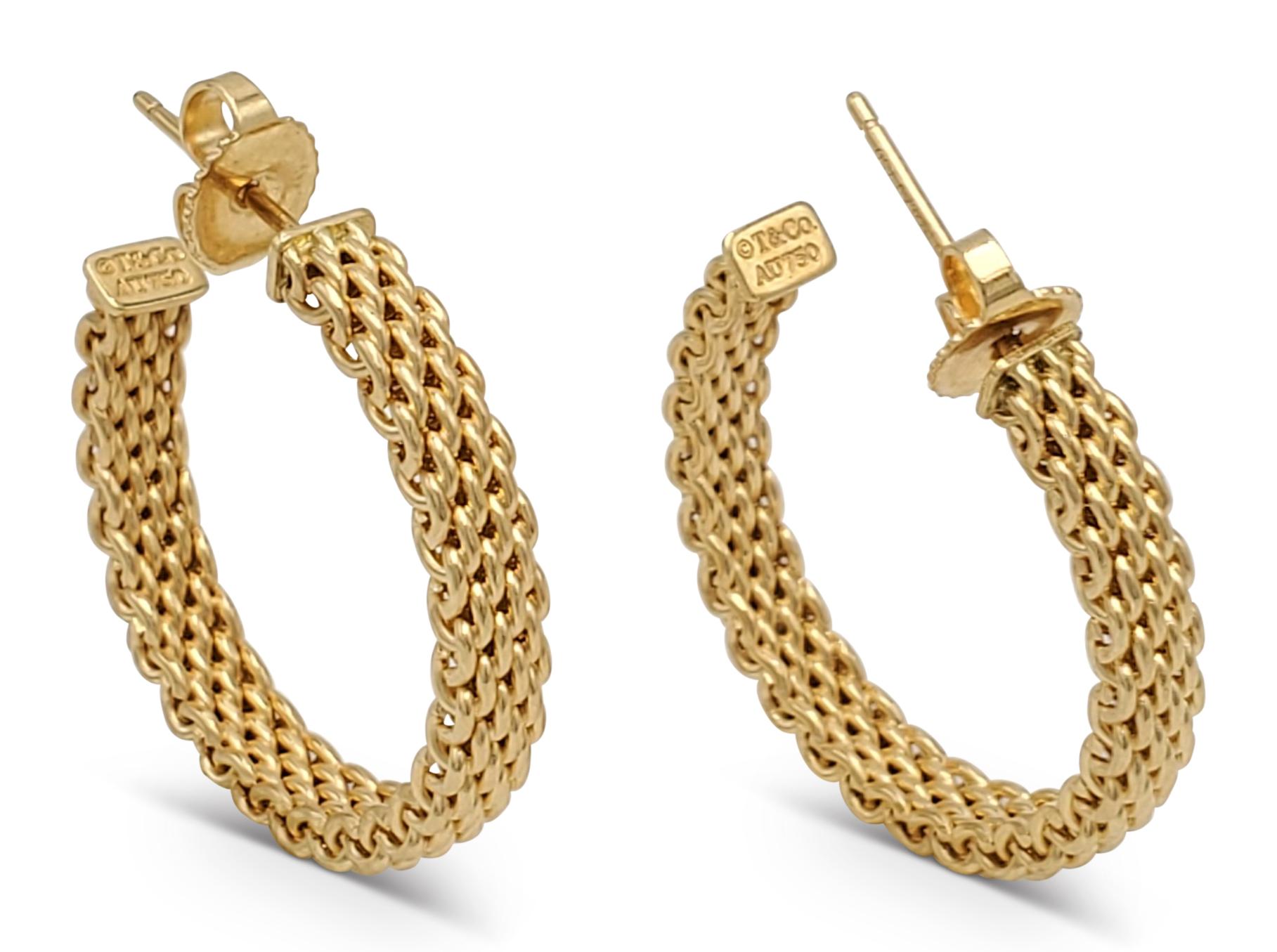 24k gold hoop earrings tiffany and co
