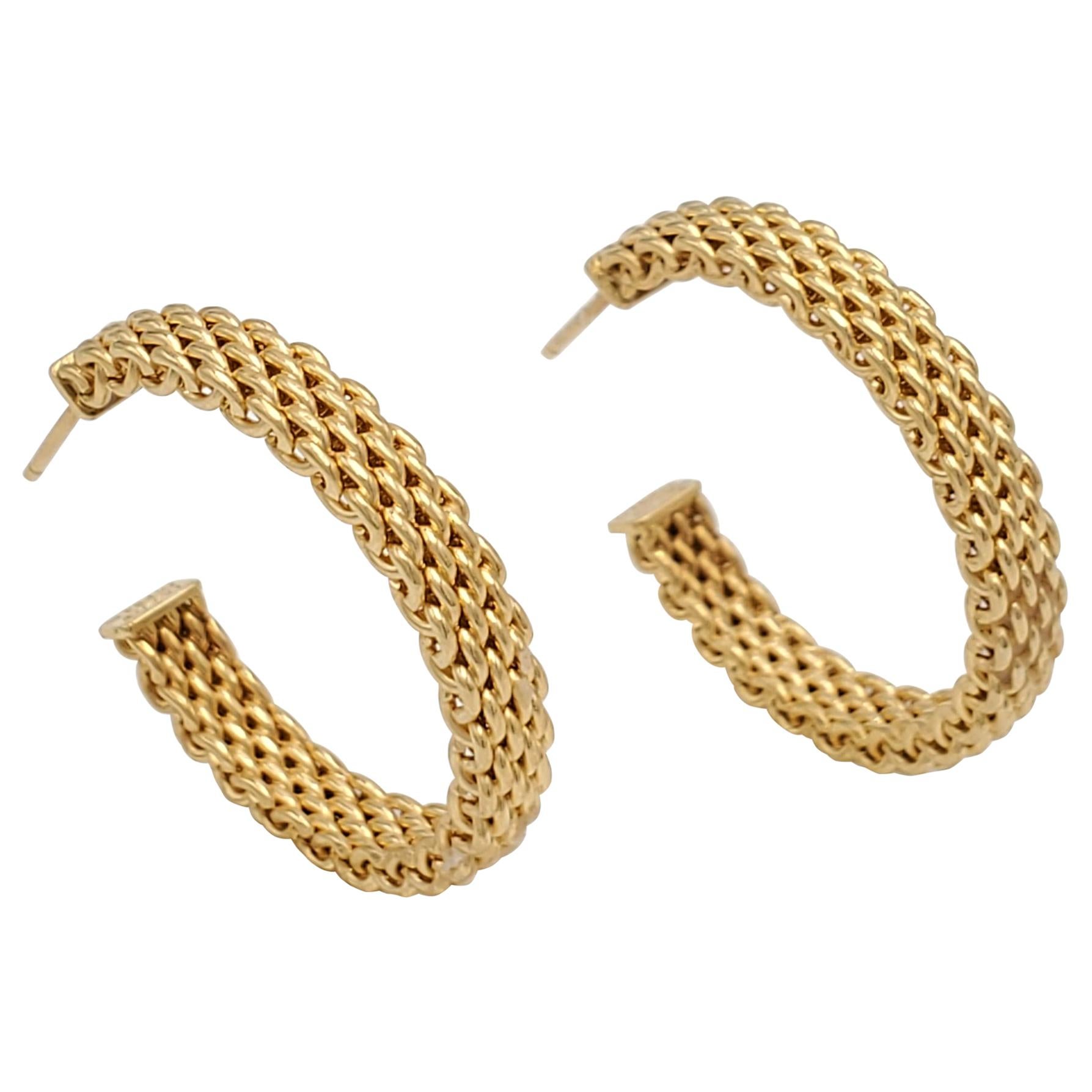 Tiffany & Co. 'Somerset' Gold Hoop Earrings