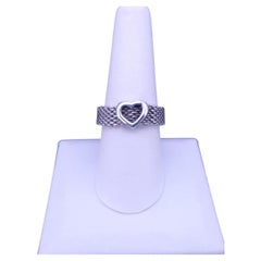 Tiffany & Co. Somerset Heart Mesh Band - Sterling Silver 925 Love Statement Ring