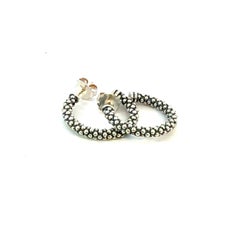 Pendientes de aro Tiffany & Co Somerset 1" Plata de ley Estate