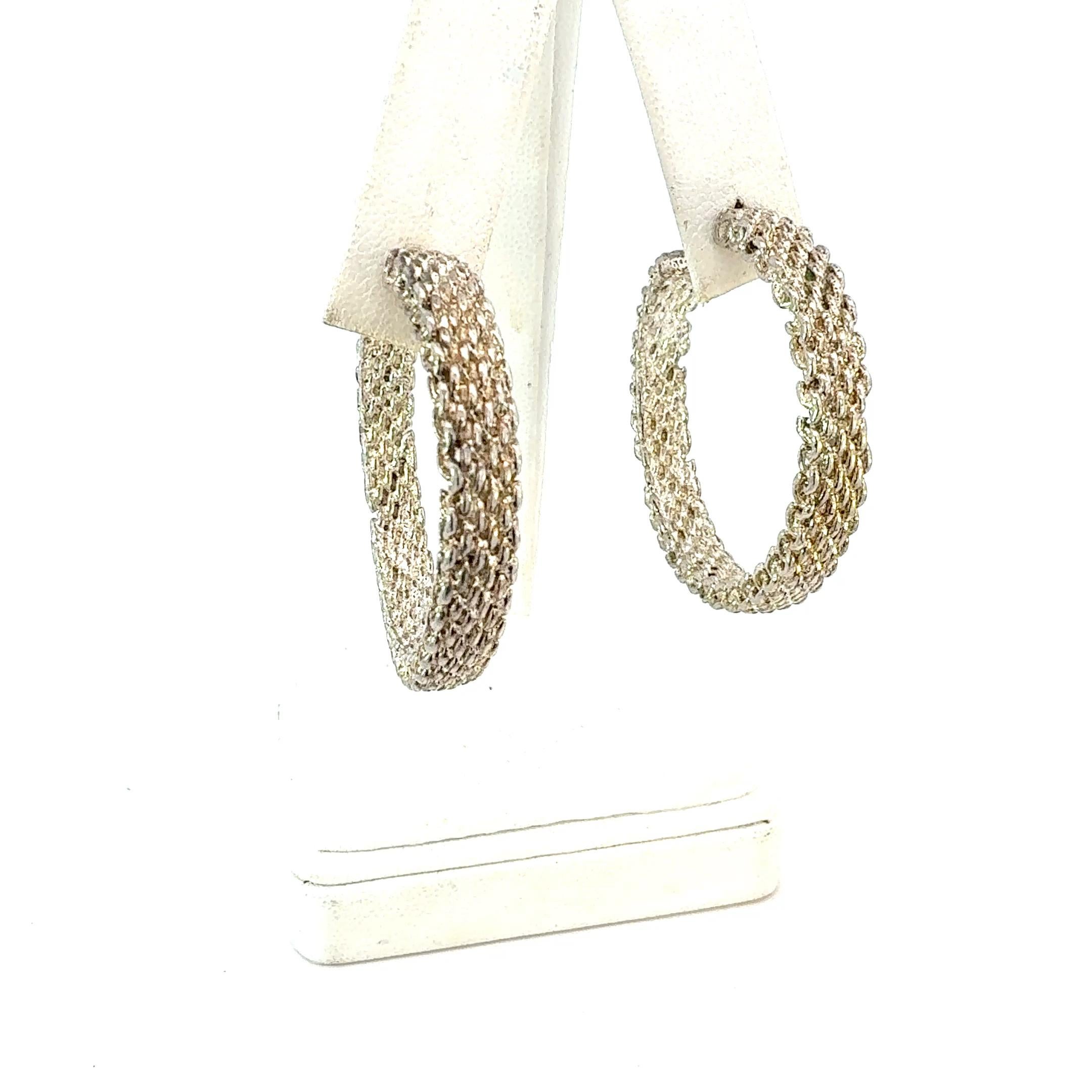 Autentico Tiffany & Co. Orecchini a cerchio Somerset da 1,75