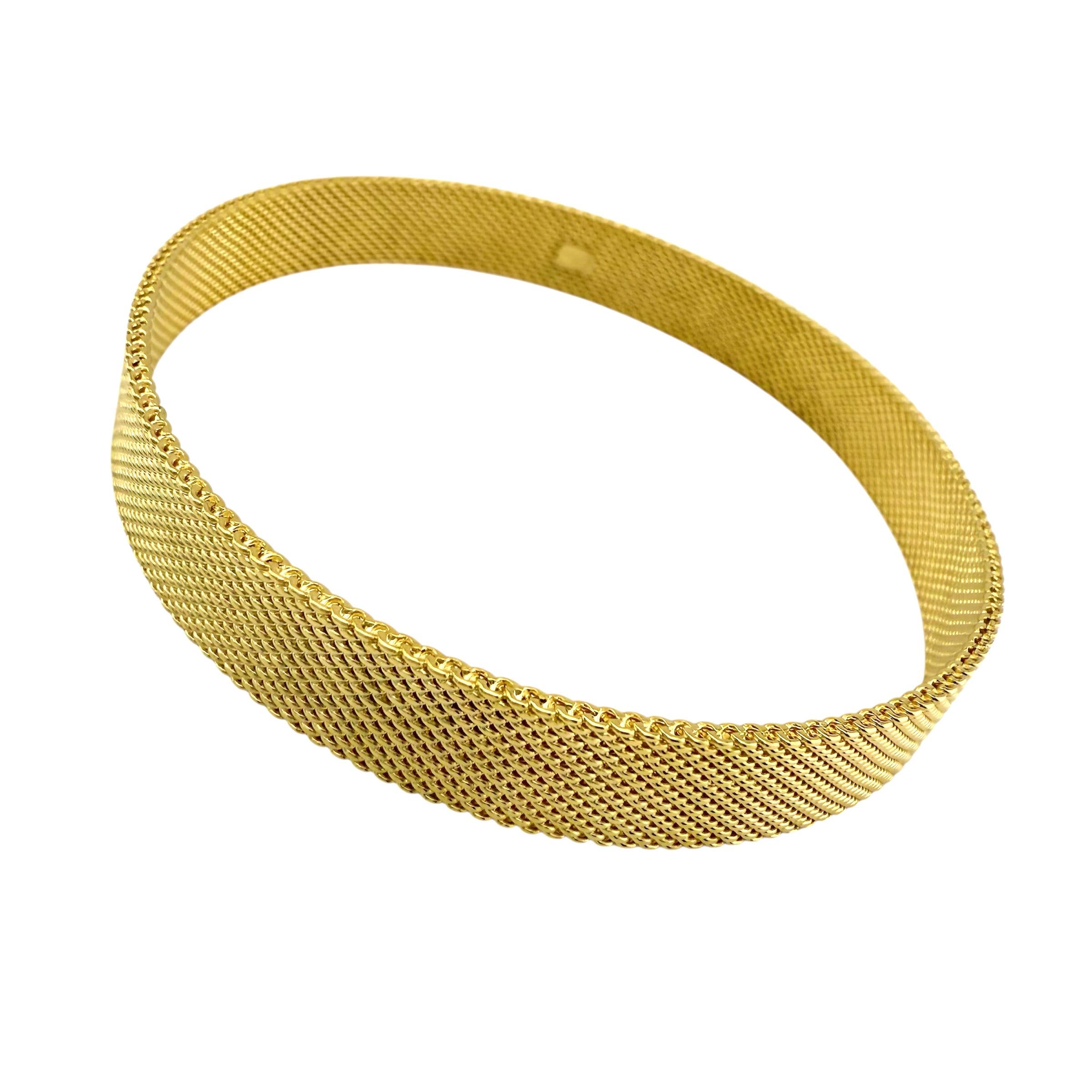 Brazalete Tiffany & Co Somerset Mesh Oro Amarillo 18k en venta 7