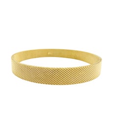 Tiffany & Co Somerset Mesh 18k Yellow Gold Bangle