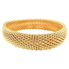 Tiffany & Co. Somerset Mesh Bracelet, 18 Karat Yellow Gold, circa 1995