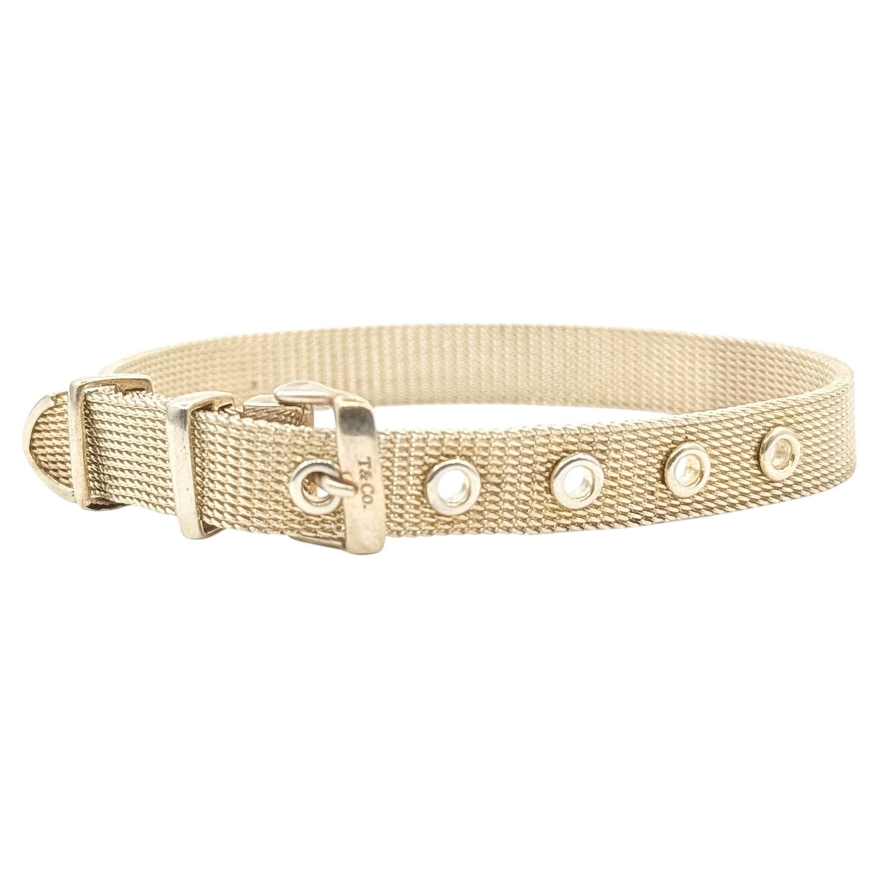 Tiffany & Co. Somerset Mesh Buckle Bracelet in Sterling Silver