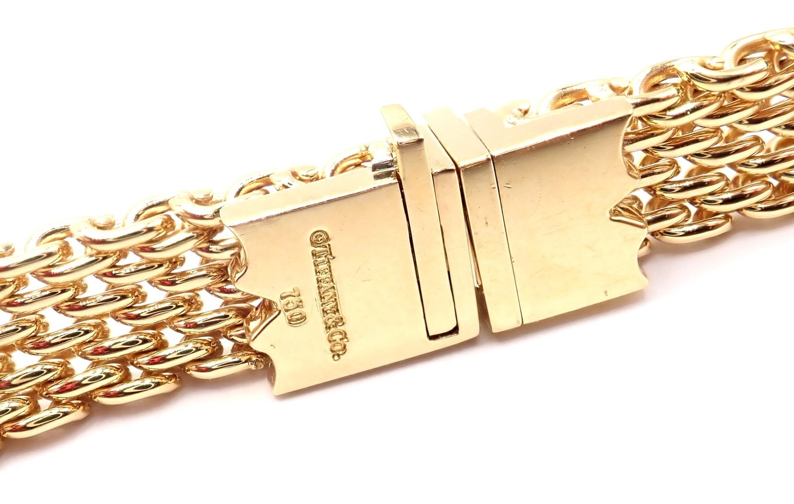 Tiffany & Co Somerset Collier en or jaune à mailles épaisses Excellent état - En vente à Southampton, PA