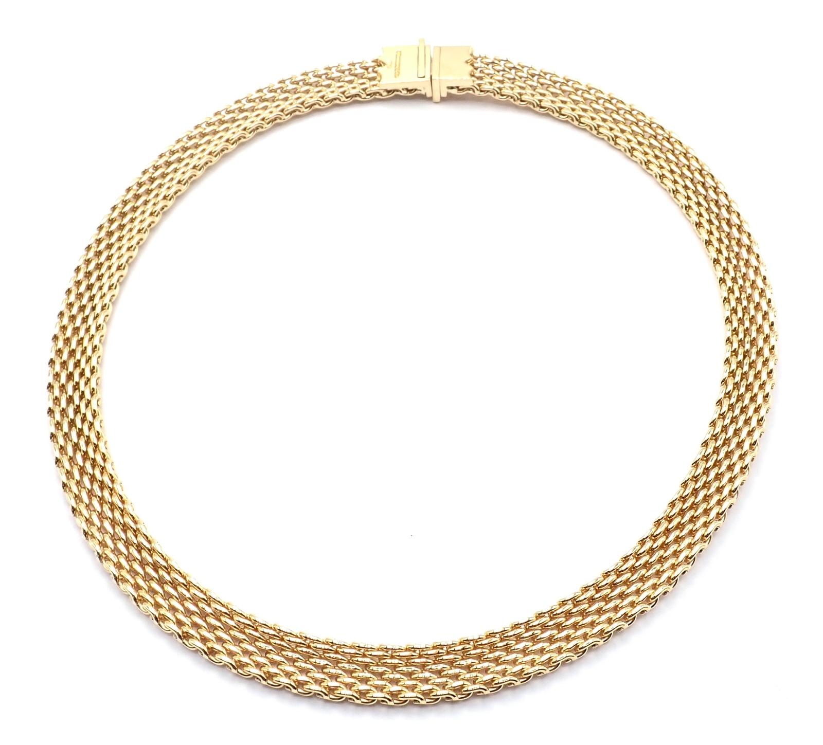 Tiffany & Co Somerset Collier en or jaune à mailles épaisses Unisexe en vente