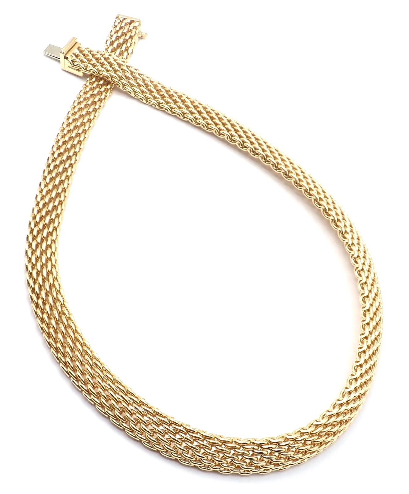 Tiffany & Co Somerset Collier en or jaune à mailles épaisses en vente 1