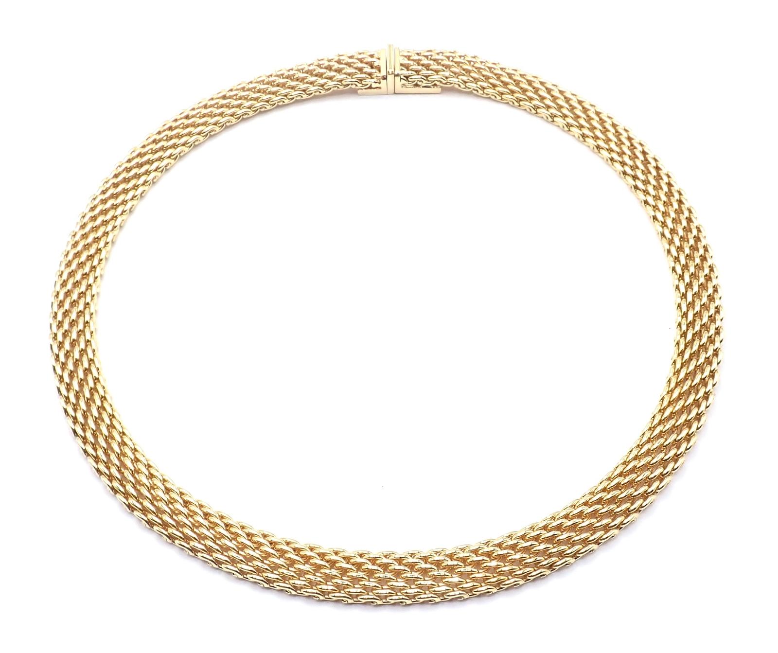 Tiffany & Co Somerset Collier en or jaune à mailles épaisses en vente 4