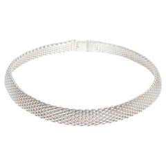 Tiffany & Co. Somerset Mesh Necklace Sterling Silver 925 17 Inch