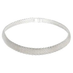Tiffany & Co. Somerset Mesh Necklace Sterling Silver 925 17 Inch