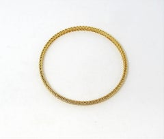 Tiffany & Co. Somerset Mesh Rigid Bangle Bracelet or jaune 18 carats étroit