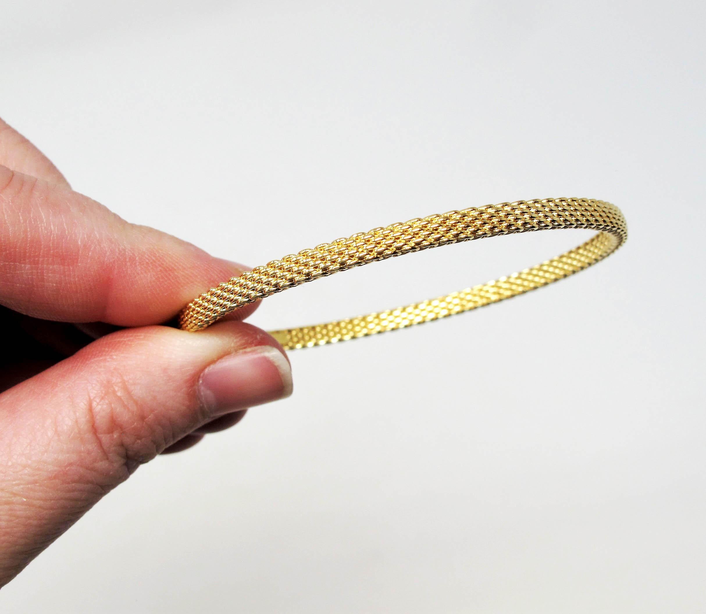 tiffany mesh bracelet gold