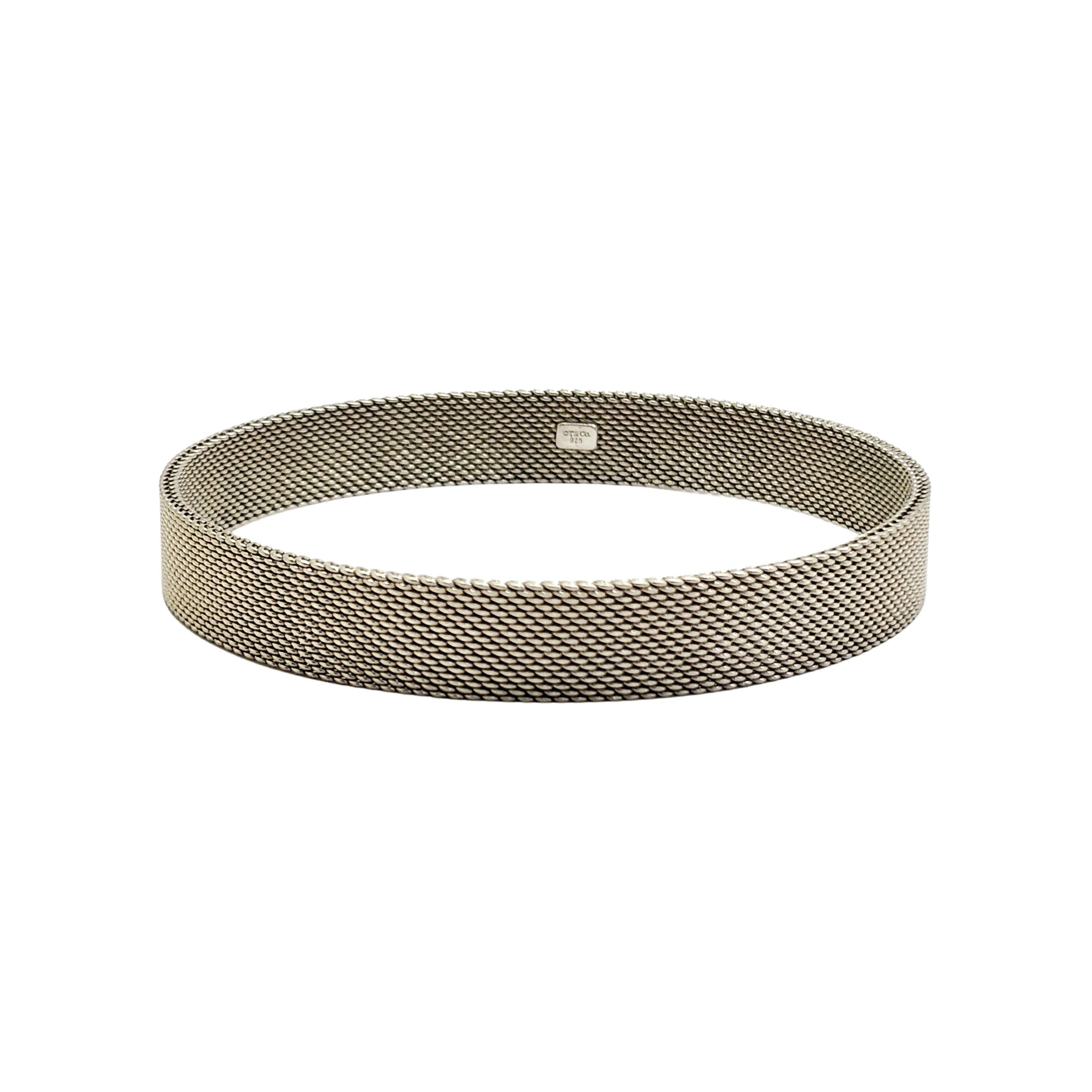 Tiffany & Co Somerset Mesh Rigid Bangle In Good Condition In Washington Depot, CT