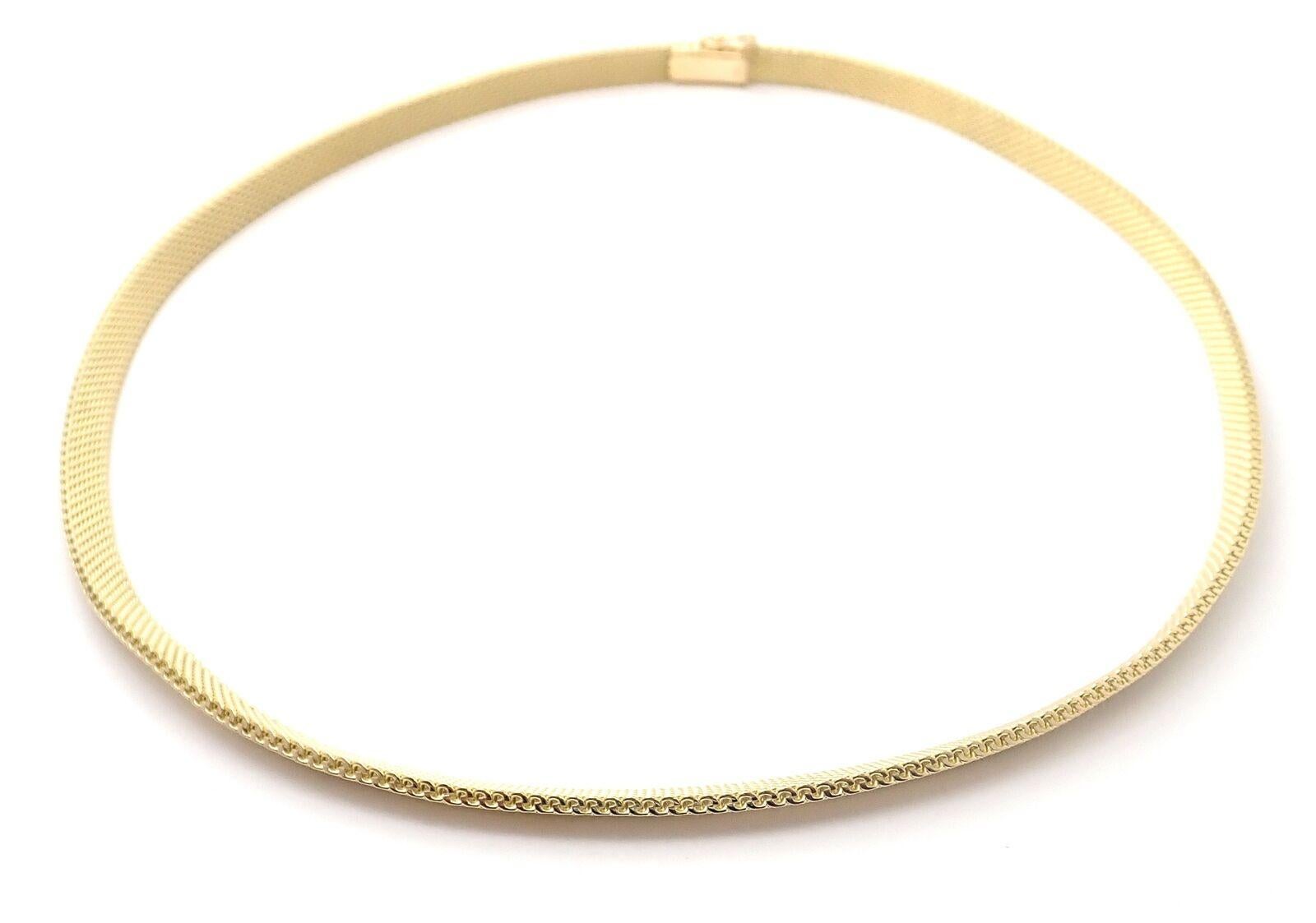 Tiffany & Co. Somerset Mesh Yellow Gold Necklace In Excellent Condition In Southampton, PA