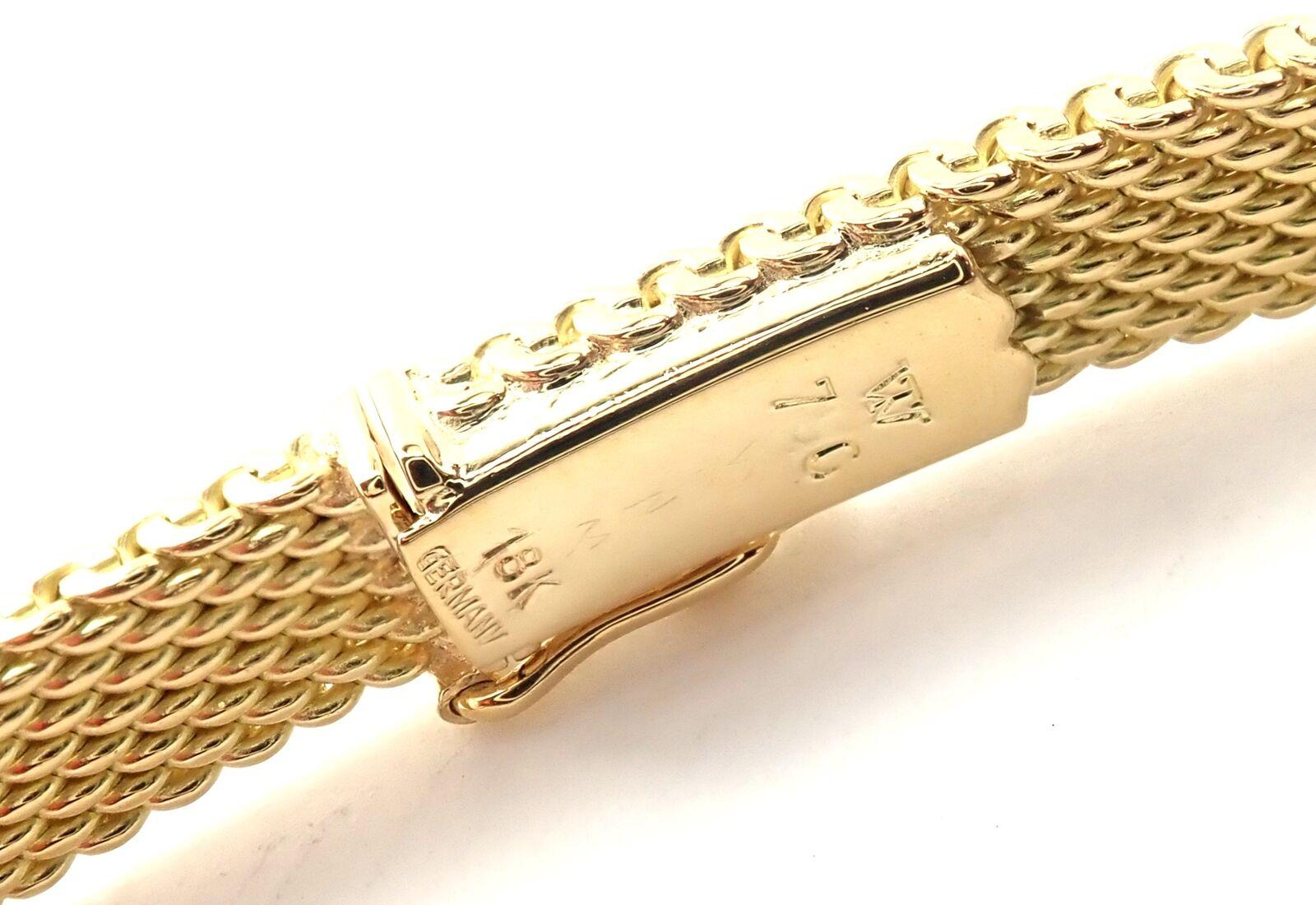 Tiffany and Co. Somerset Mesh Yellow Gold Necklace For Sale at 1stDibs